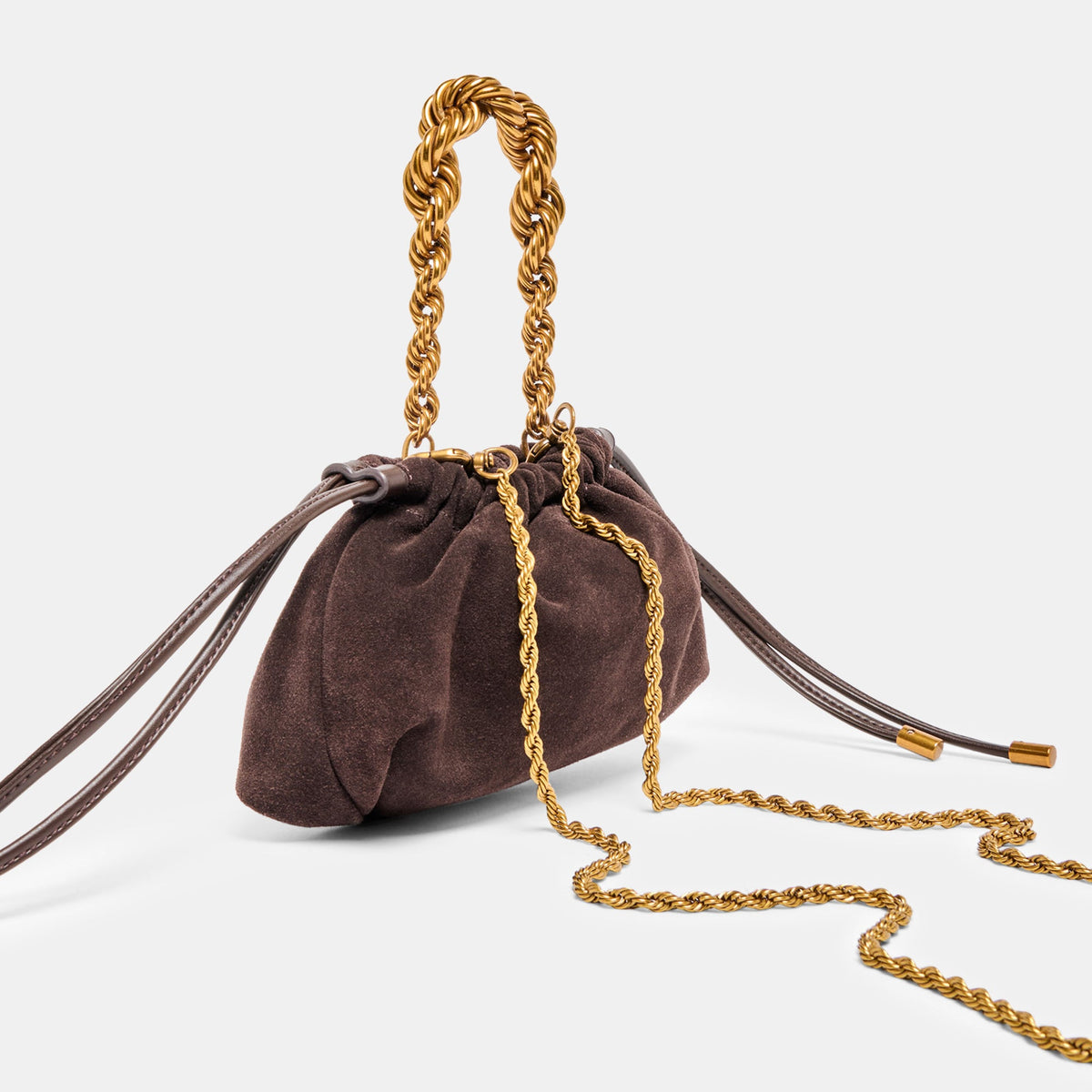 Cleo Espresso Suede Crossbody | Dolce Vita