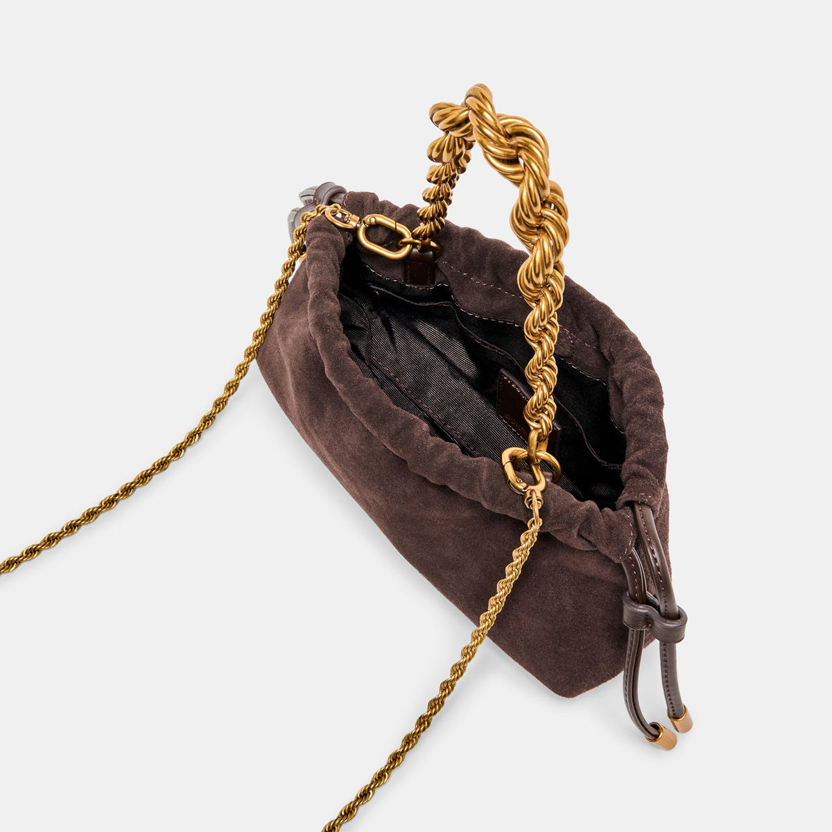 Cleo Espresso Suede Crossbody | Dolce Vita