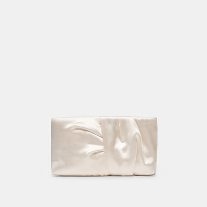 Rozey White Satin Clutch | Dolce Vita
