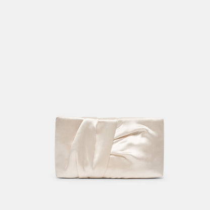 Rozey White Satin Clutch | Dolce Vita