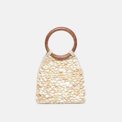 Allegra Natural Sequin Handbag | Dolce Vita