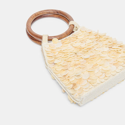 Allegra Natural Sequin Handbag | Dolce Vita