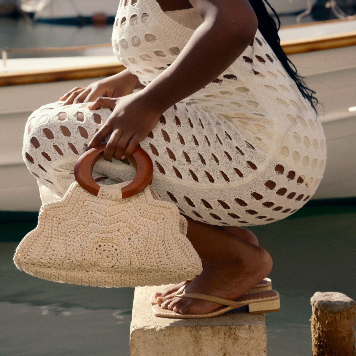 MAREN HANDBAG IVORY CROCHET
 – Dolce Vita | Dolce Vita