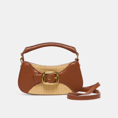 Nuala Raffia Saddle Stella Handbag | Dolce Vita