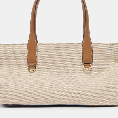 CLARINA Natural Canvas Shoulder Bag | Dolce Vita