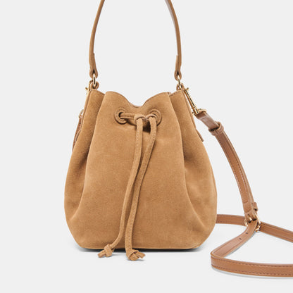 Amaru Brown Suede Crossbody | Dolce Vita