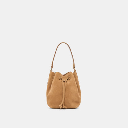 Amaru Brown Suede Crossbody | Dolce Vita