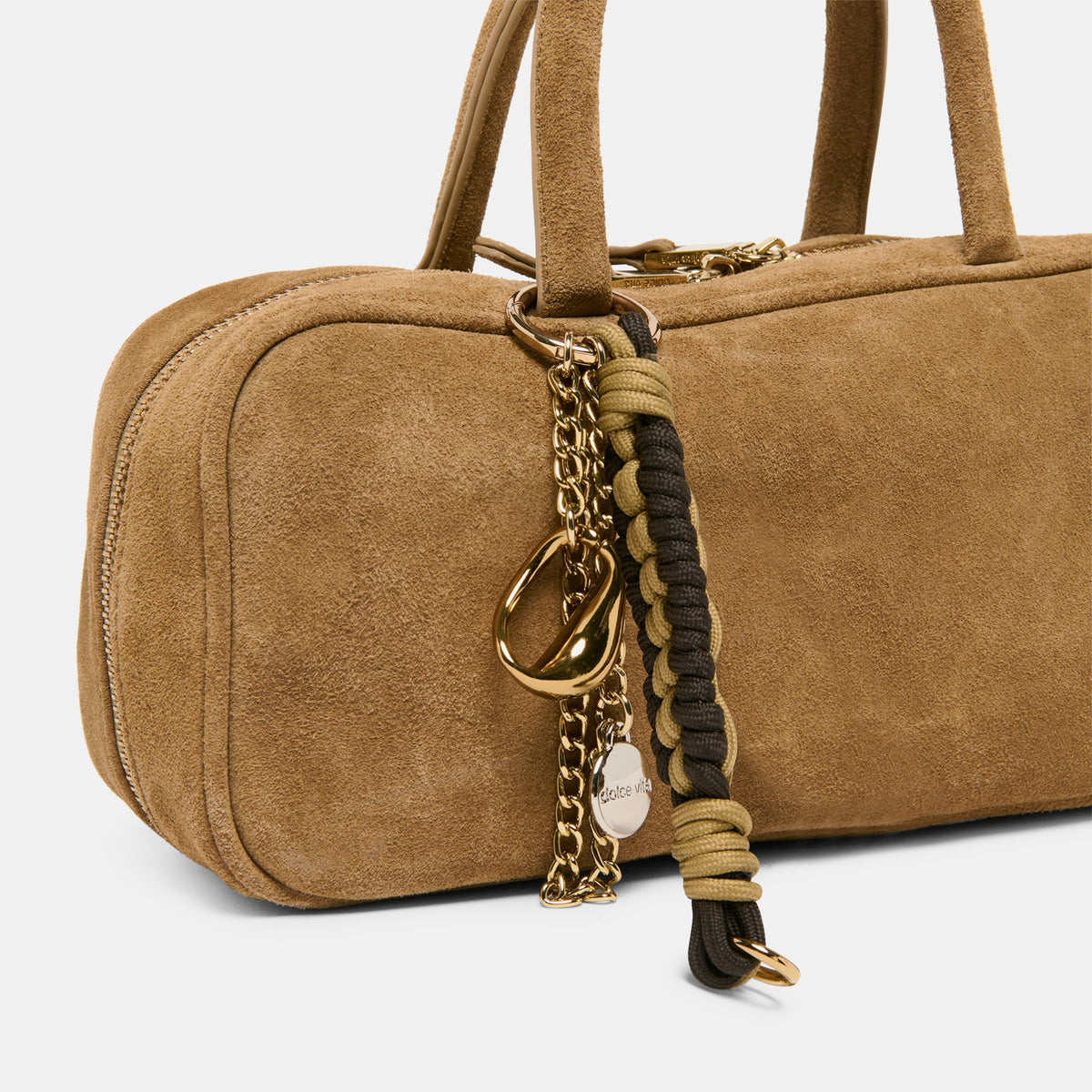 SANTINA HANDBAG TAUPE SUEDE
 – Dolce Vita | Dolce Vita