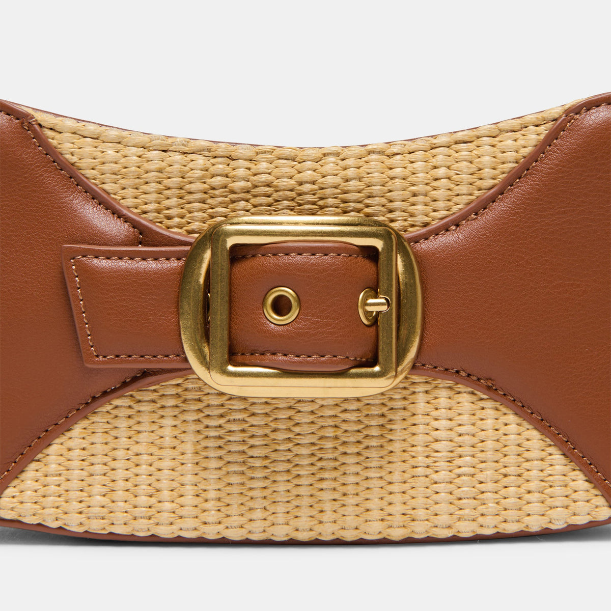 Nuala Raffia Saddle Stella Handbag | Dolce Vita