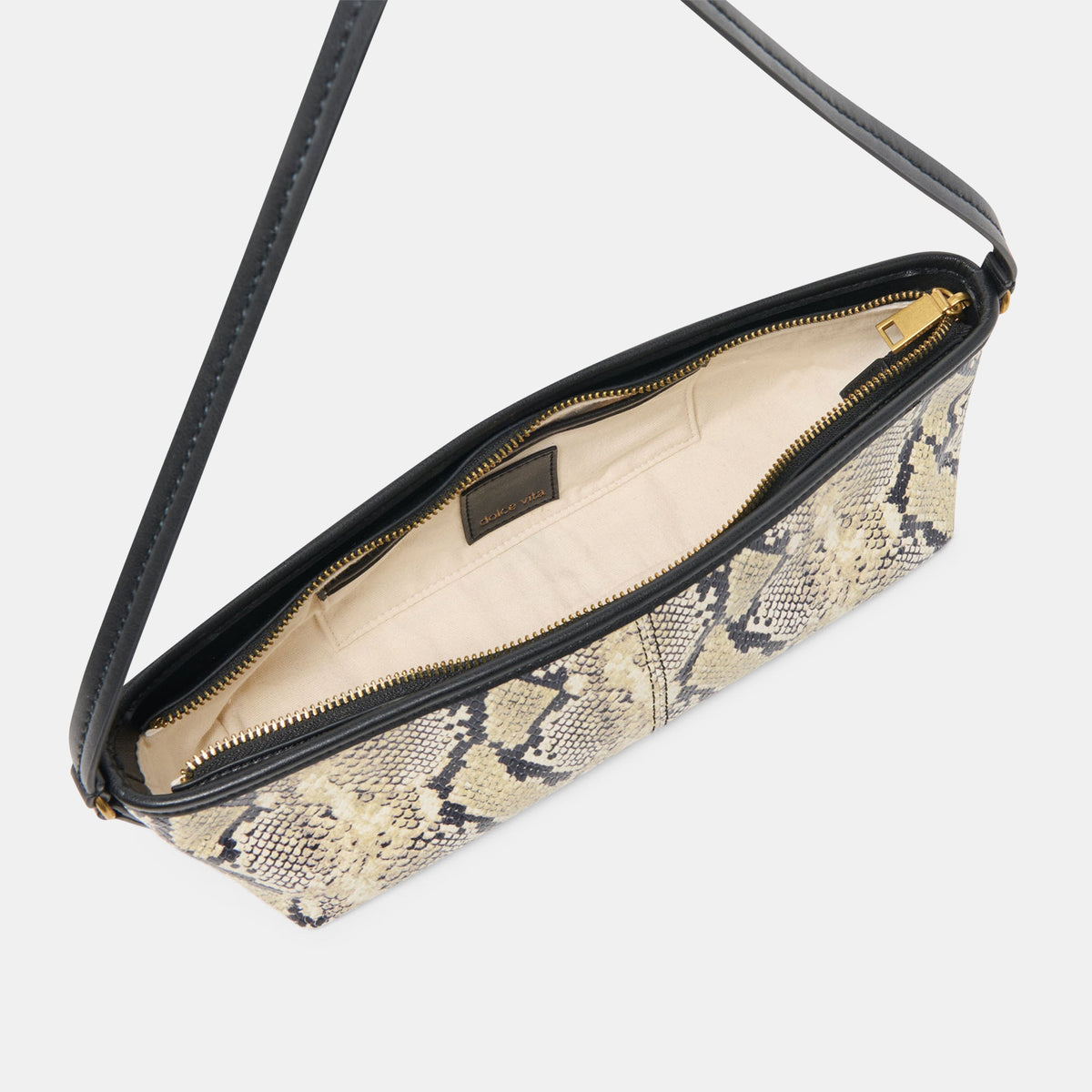 Savaii Black White Snake Stella Shoulder Bag | Dolce Vita