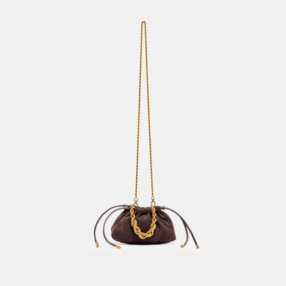Cleo Espresso Suede Crossbody | Dolce Vita