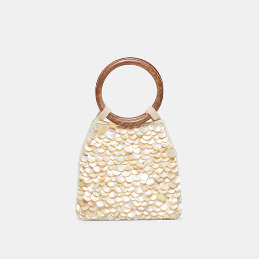 Allegra Natural Sequin Handbag | Dolce Vita