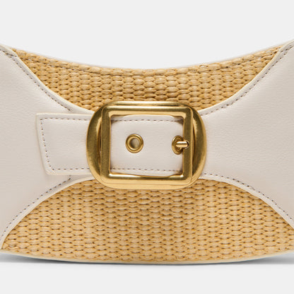 Nuala Raffia White Stella Handbag | Dolce Vita