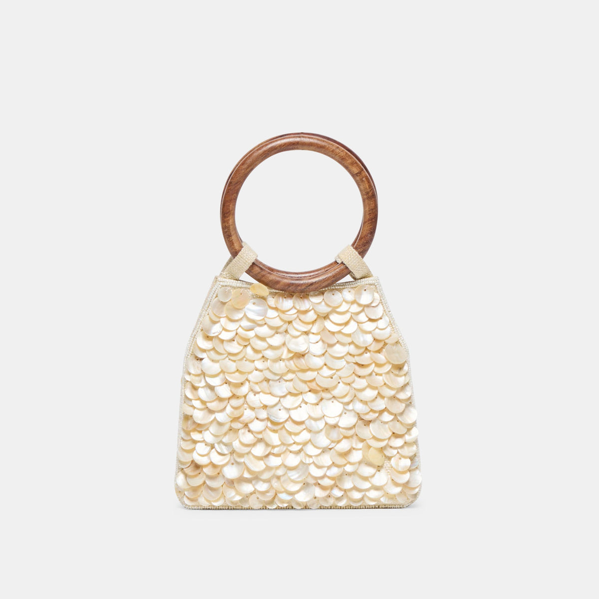 Allegra Natural Sequin Handbag | Dolce Vita