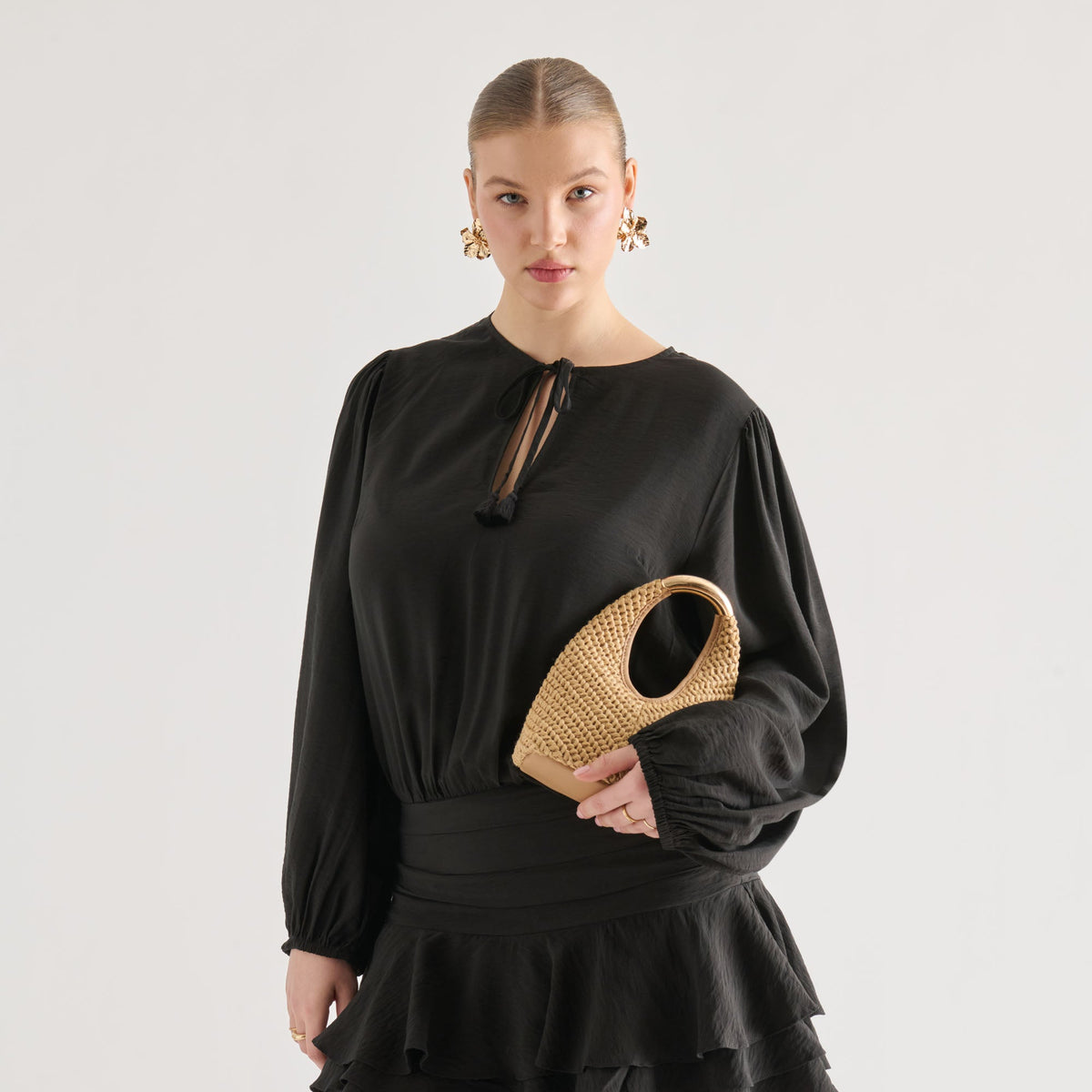 EVELISE Natural Raffia Mini Handbag | Dolce Vita