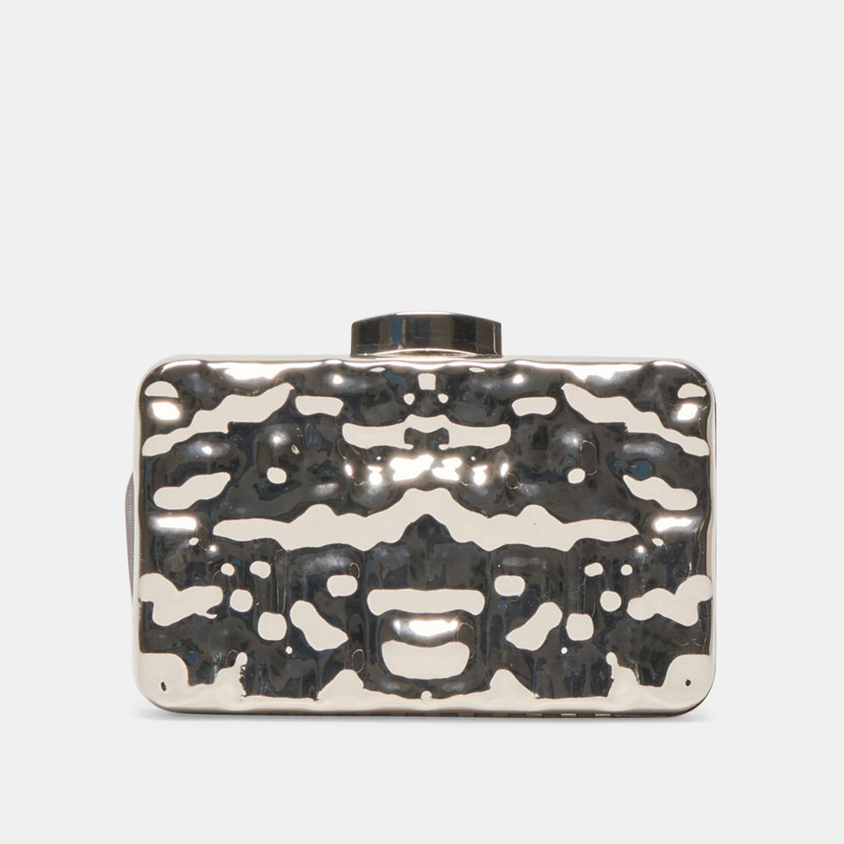 Delia Silver Metal Clutch | Dolce Vita