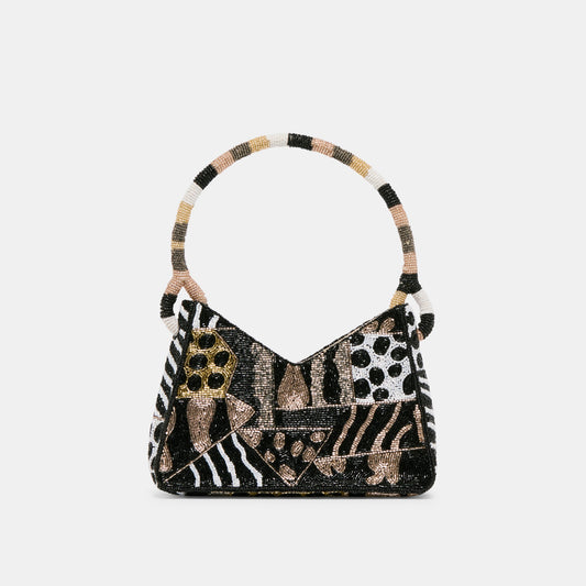 Amelia Dark Multi Beaded Shoulder Bag | Dolce Vita