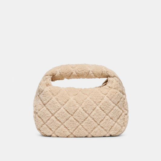 Frankie Natural Plush Handbag | Dolce Vita