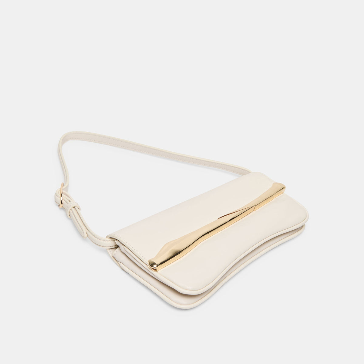Azura White Leather Shoulder Bag | Dolce Vita