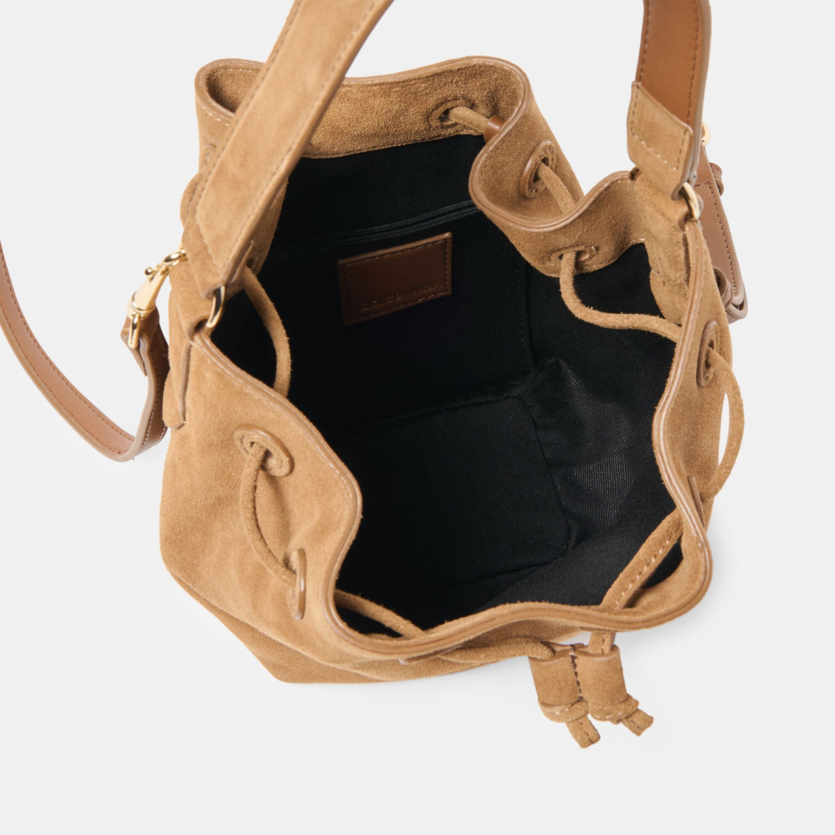 Amaru Brown Suede Crossbody | Dolce Vita