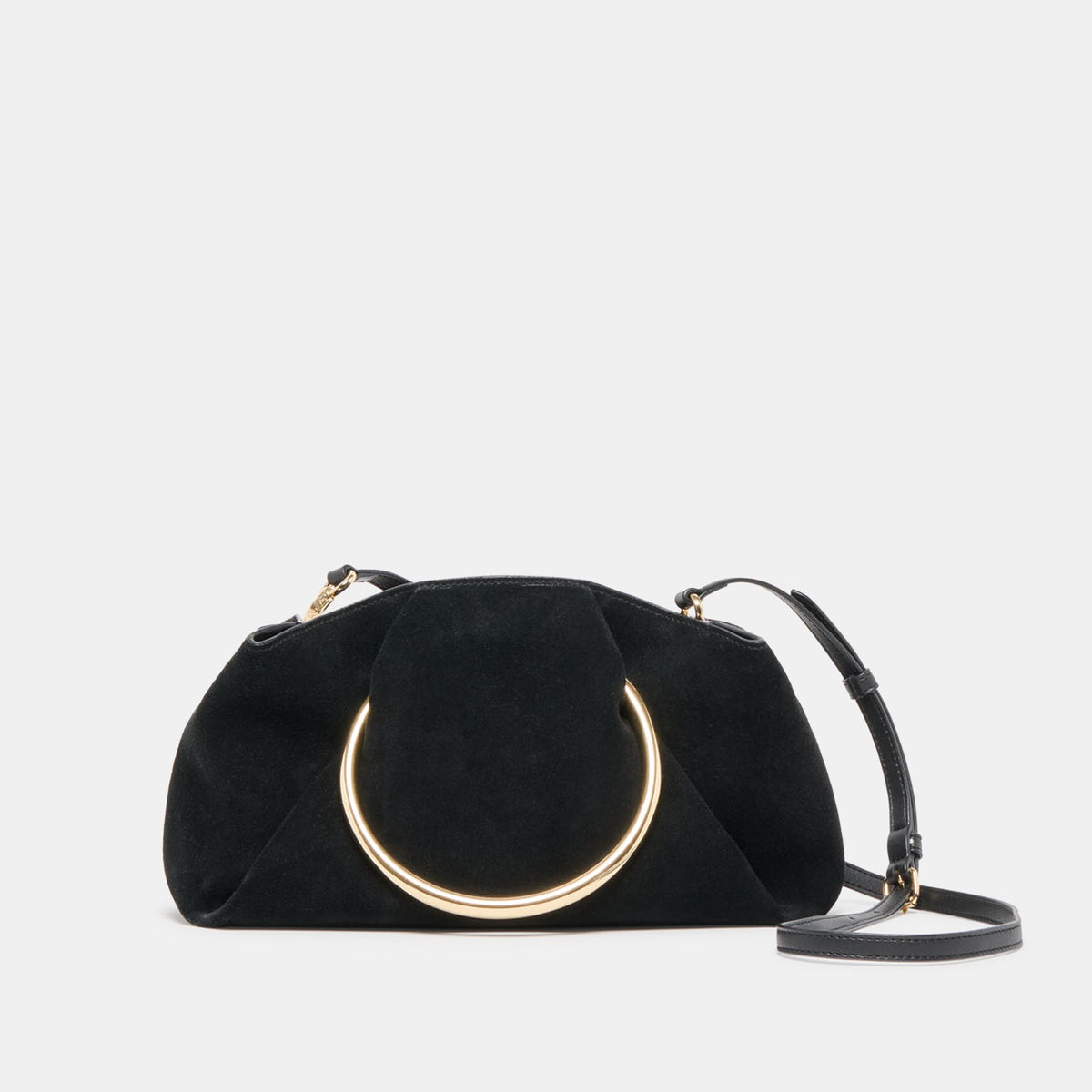Channing Black Suede Handbag | Dolce Vita