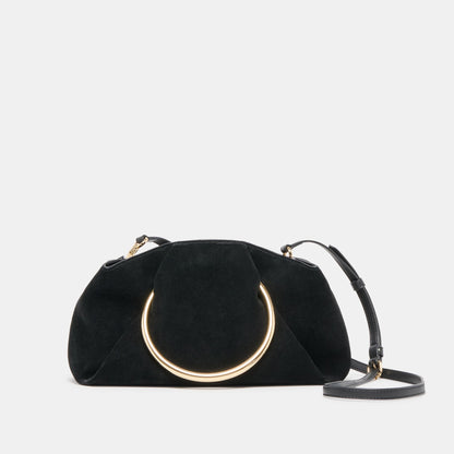 Channing Black Suede Handbag | Dolce Vita