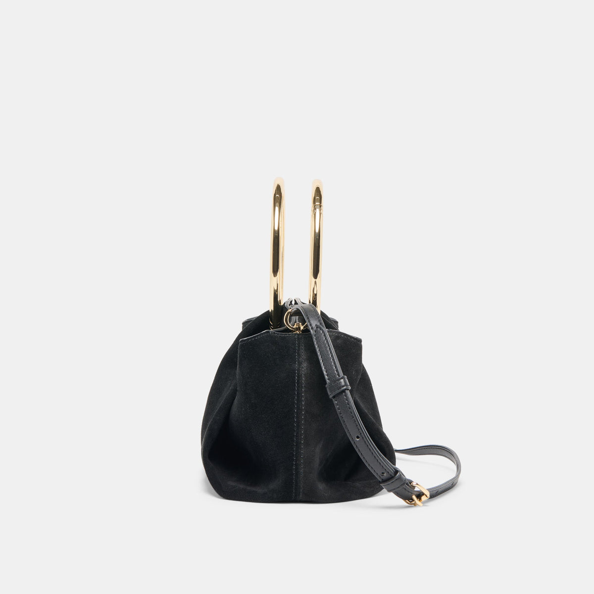 Channing Black Suede Handbag | Dolce Vita