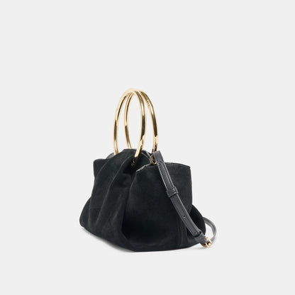 Channing Black Suede Handbag | Dolce Vita