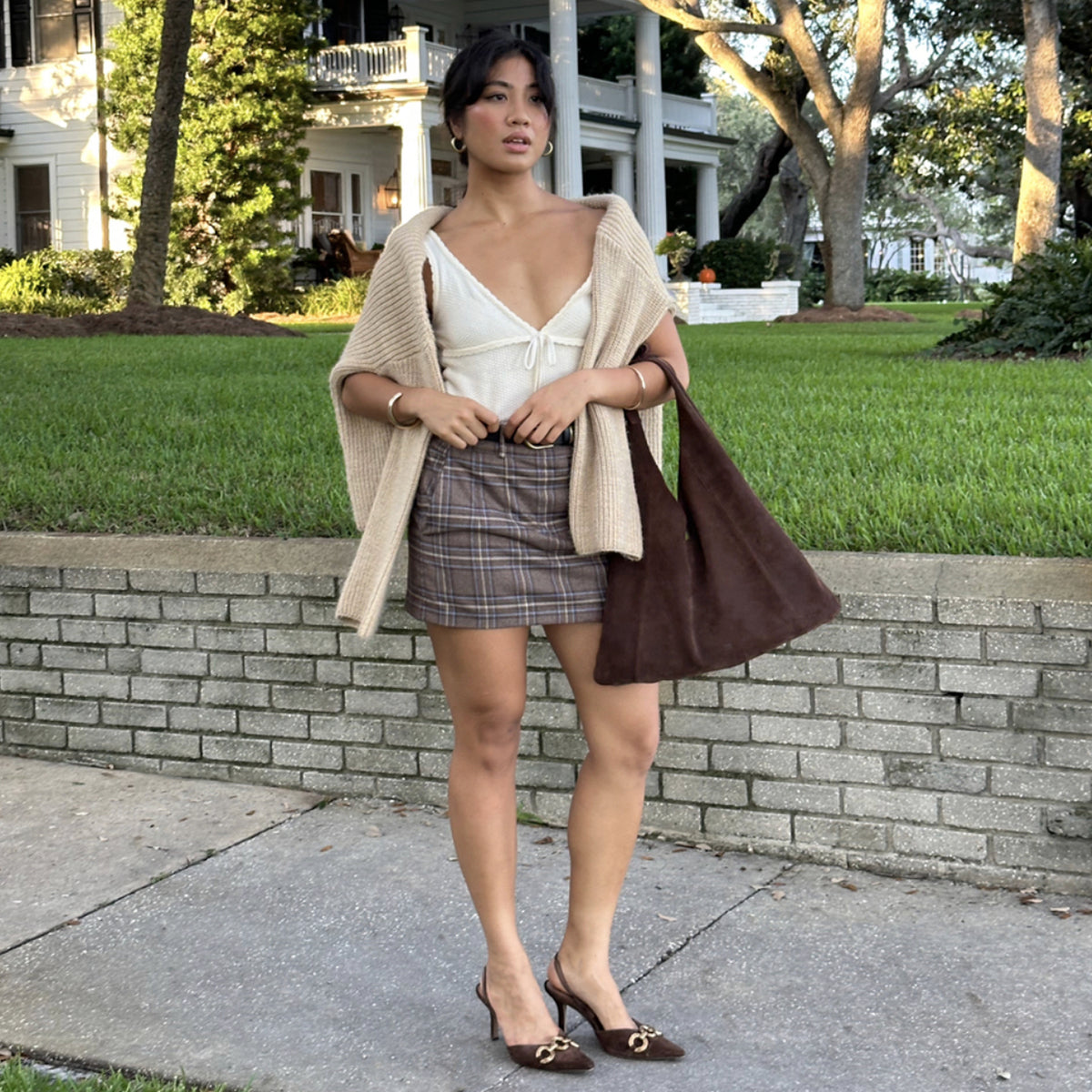 Marie Chocolate Suede Tote | Dolce Vita