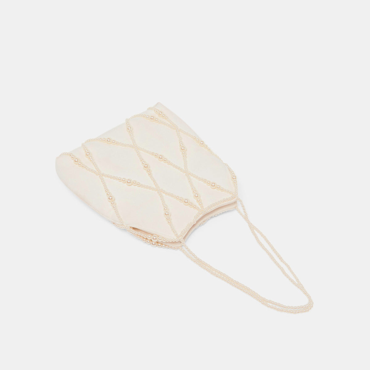 Serilda Ivory Satin Handbag | Dolce Vita