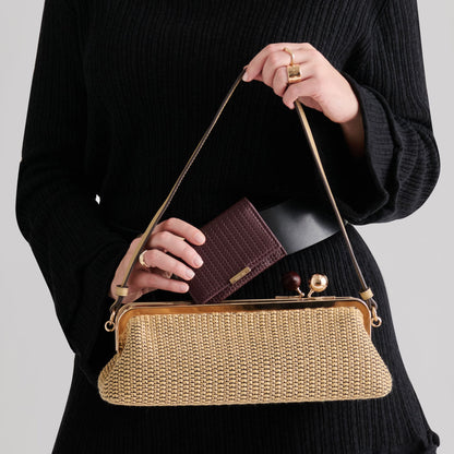 Ambriaa Natural Raffia Shoulder Bag | Dolce Vita