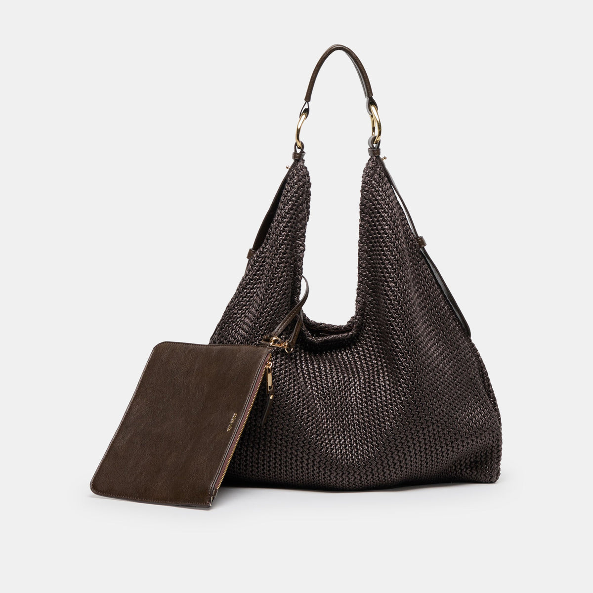 Miriel Chocolate Raffia Tote | Dolce Vita