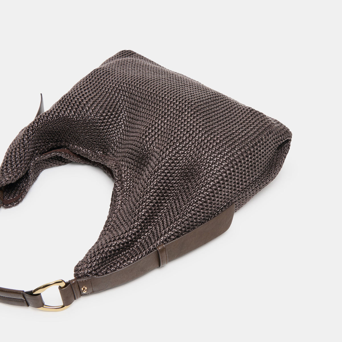 Miriel Chocolate Raffia Tote | Dolce Vita