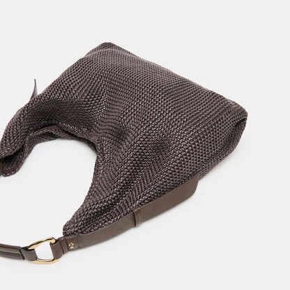 Miriel Chocolate Raffia Tote | Dolce Vita