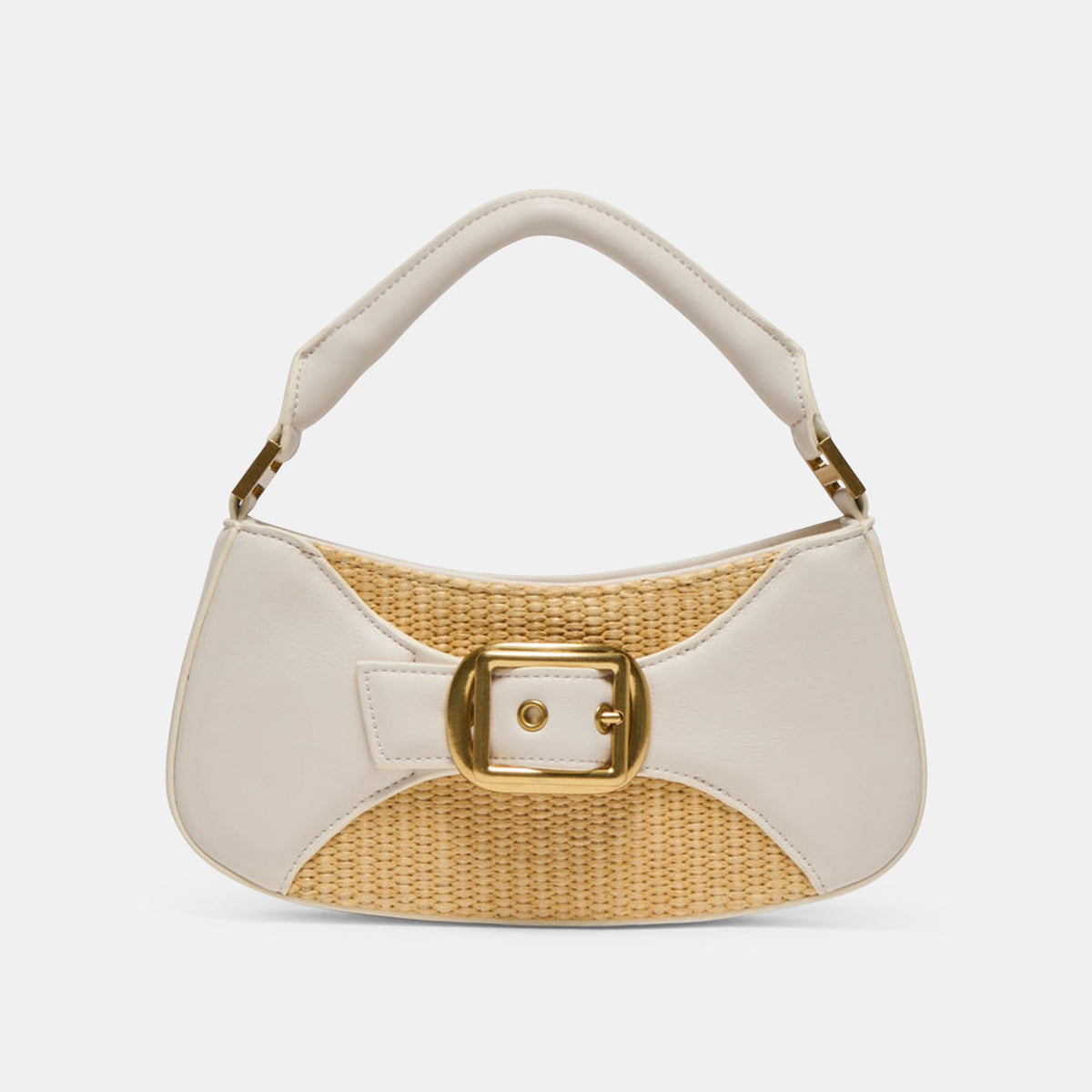 Nuala Raffia White Stella Handbag | Dolce Vita