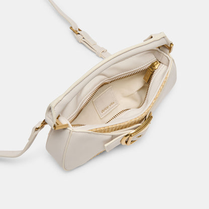Nuala Raffia White Stella Handbag | Dolce Vita