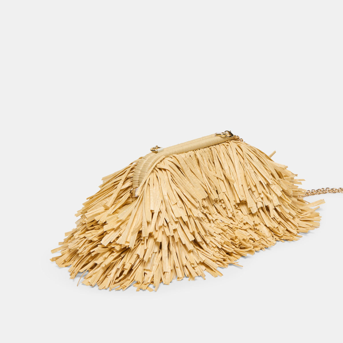 Serina Natural Raffia Clutch | Dolce Vita