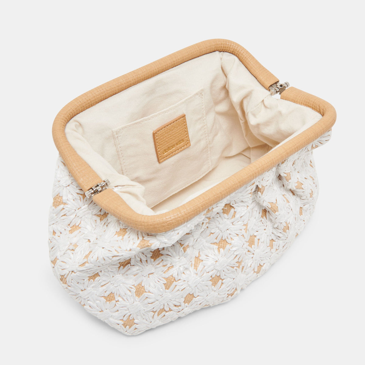 FIORE CLUTCH EMBROIDERED NATURAL RAFFIA
 – Dolce Vita | Dolce Vita