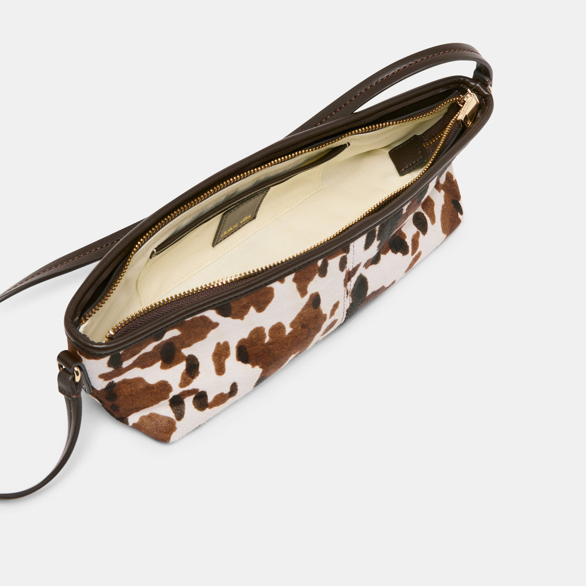 Savaii Cocoa Calf Hair Shoulder Bag | Dolce Vita