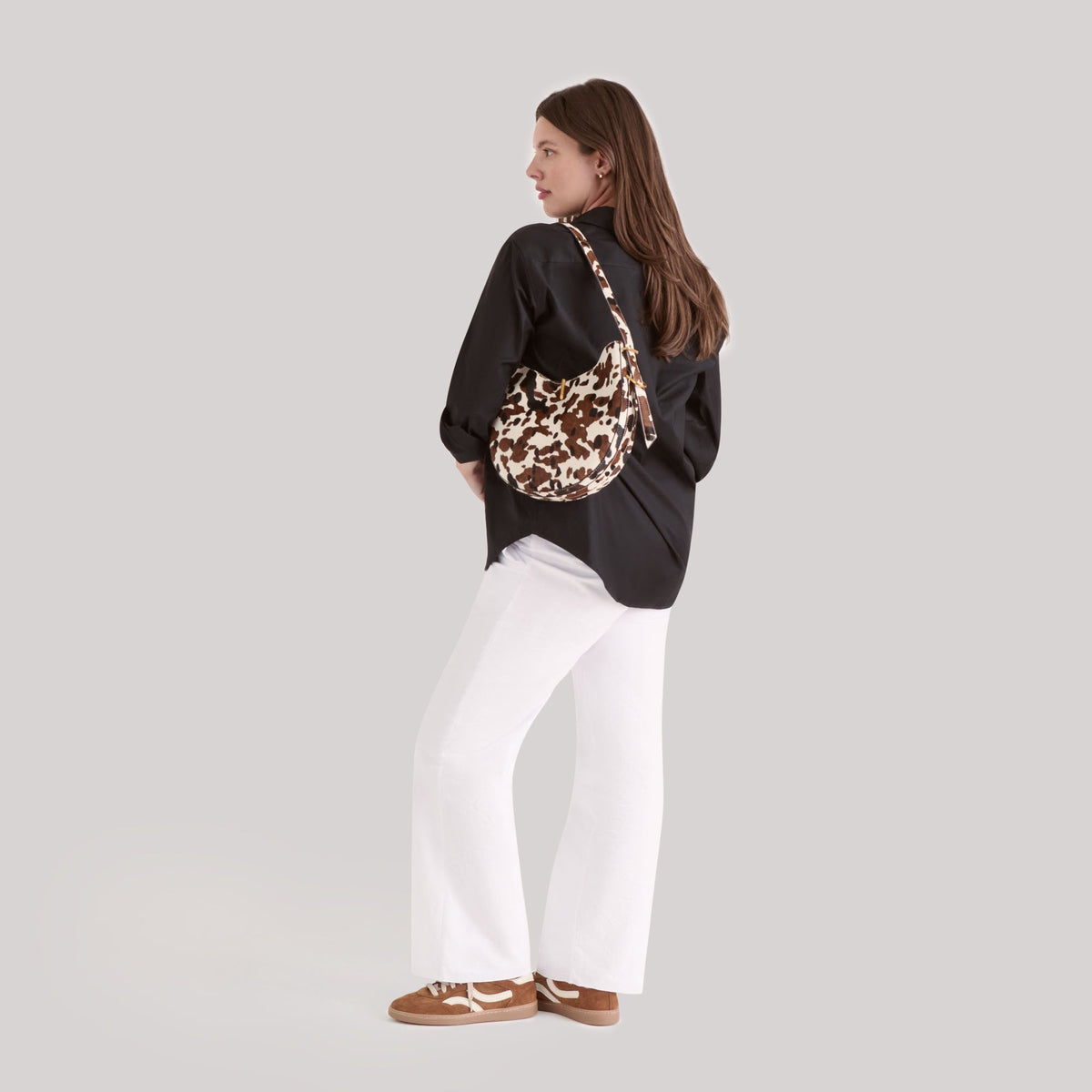 Bree Cocoa Calf Hair Shoulder Bag | Dolce Vita