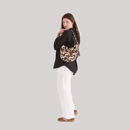 Bree Cocoa Calf Hair Shoulder Bag | Dolce Vita