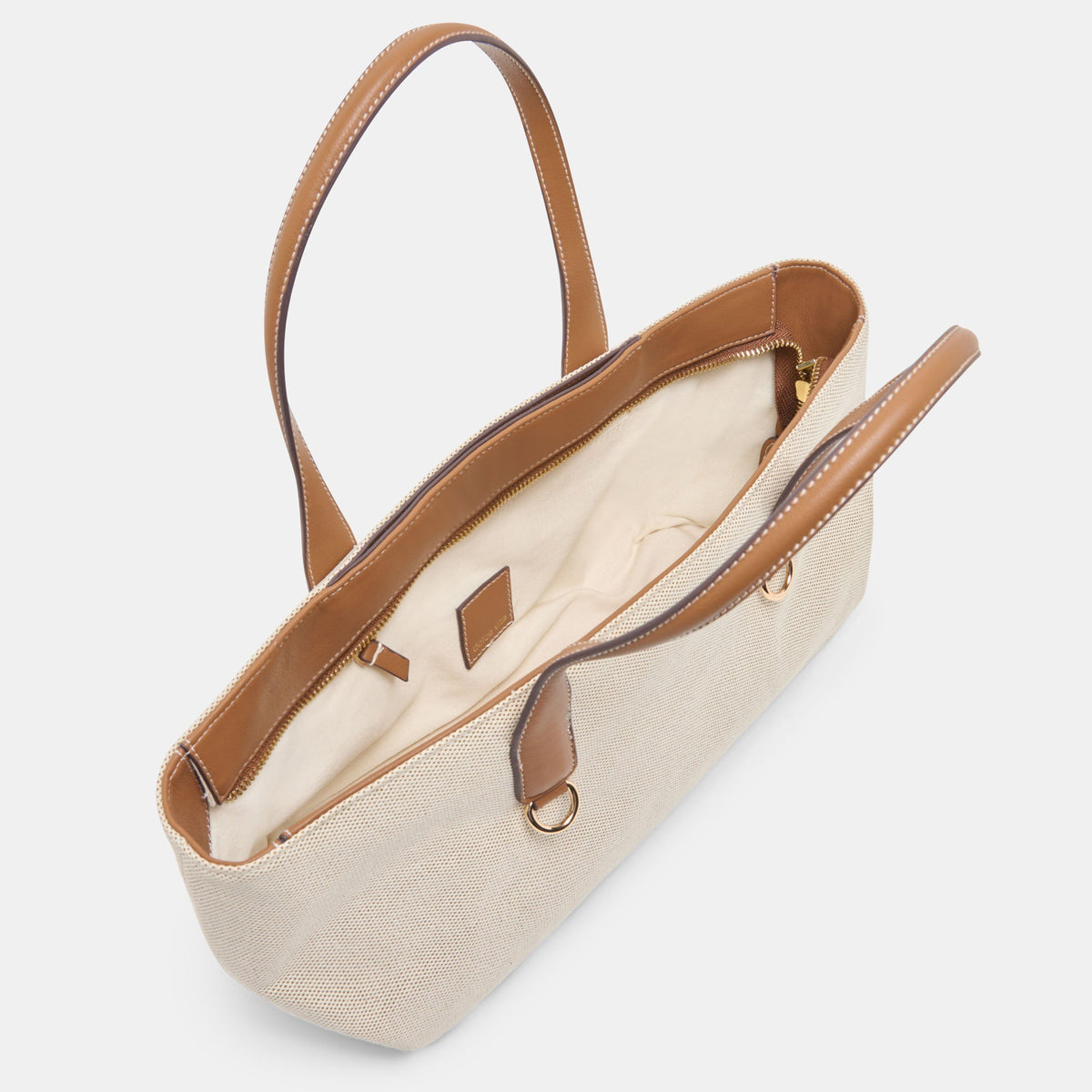 CLARINA Natural Canvas Shoulder Bag | Dolce Vita