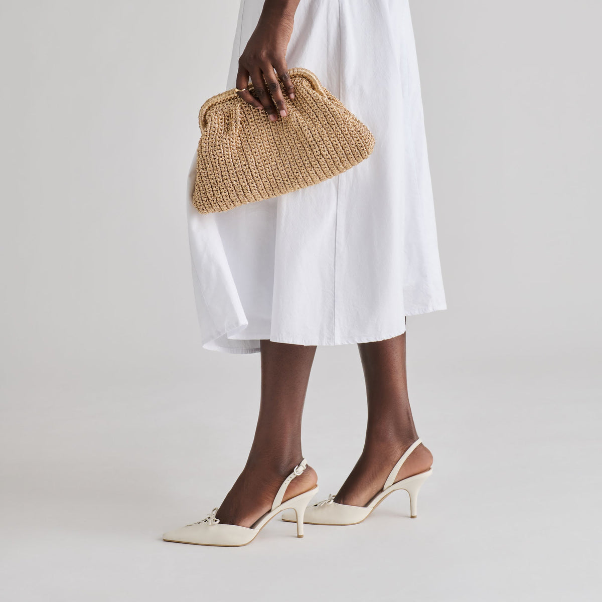 Ione Gold Crochet Clutch | Dolce Vita