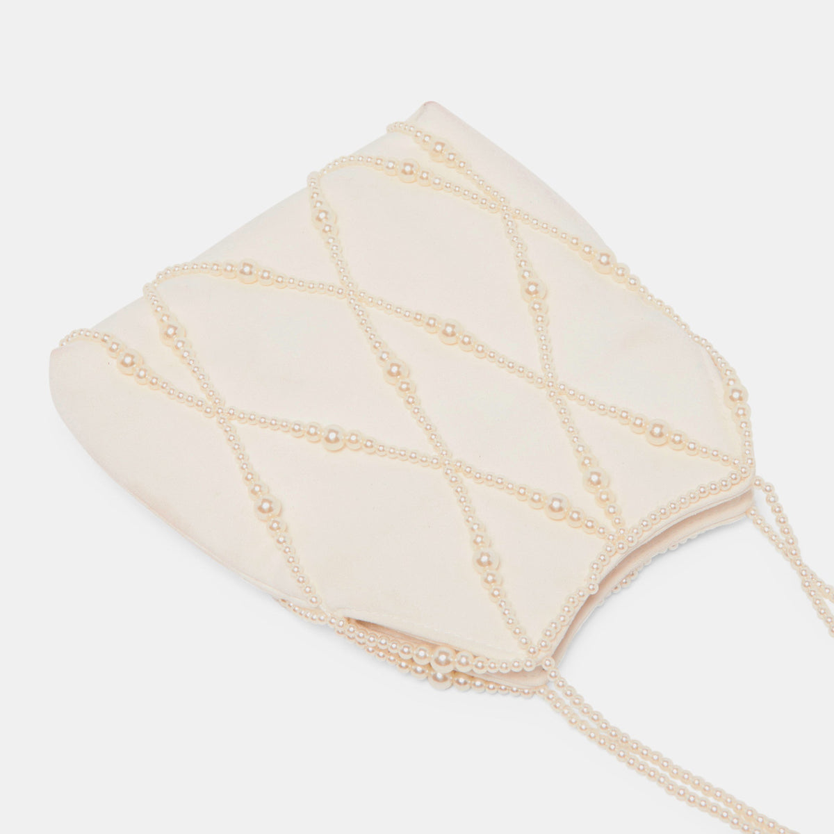 Serilda Ivory Satin Handbag | Dolce Vita