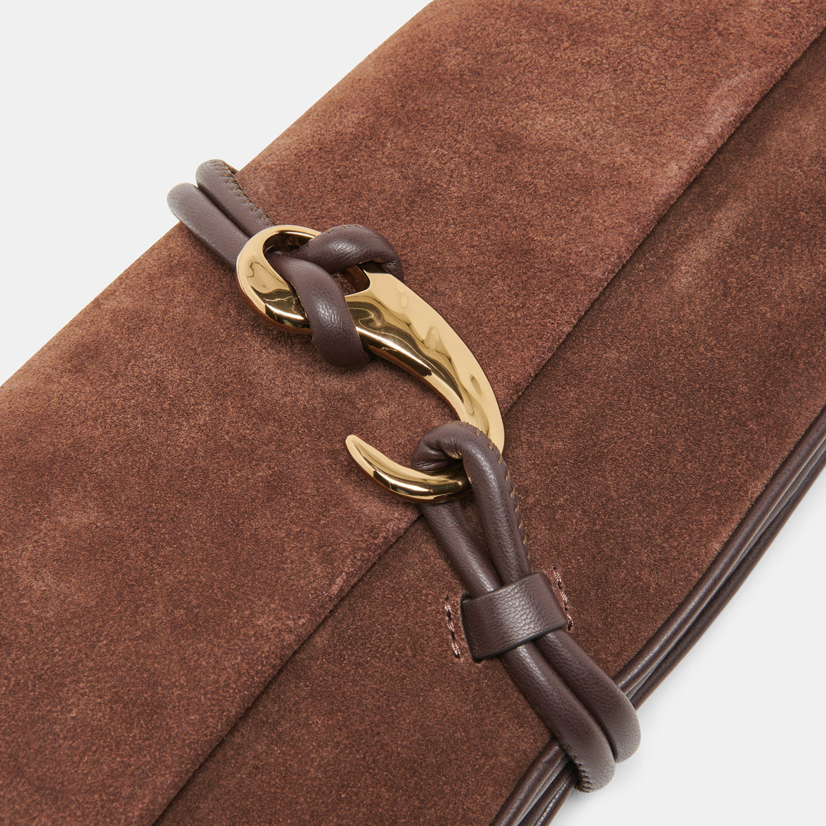 Alice Chocolate Suede Shoulder Bag | Dolce Vita