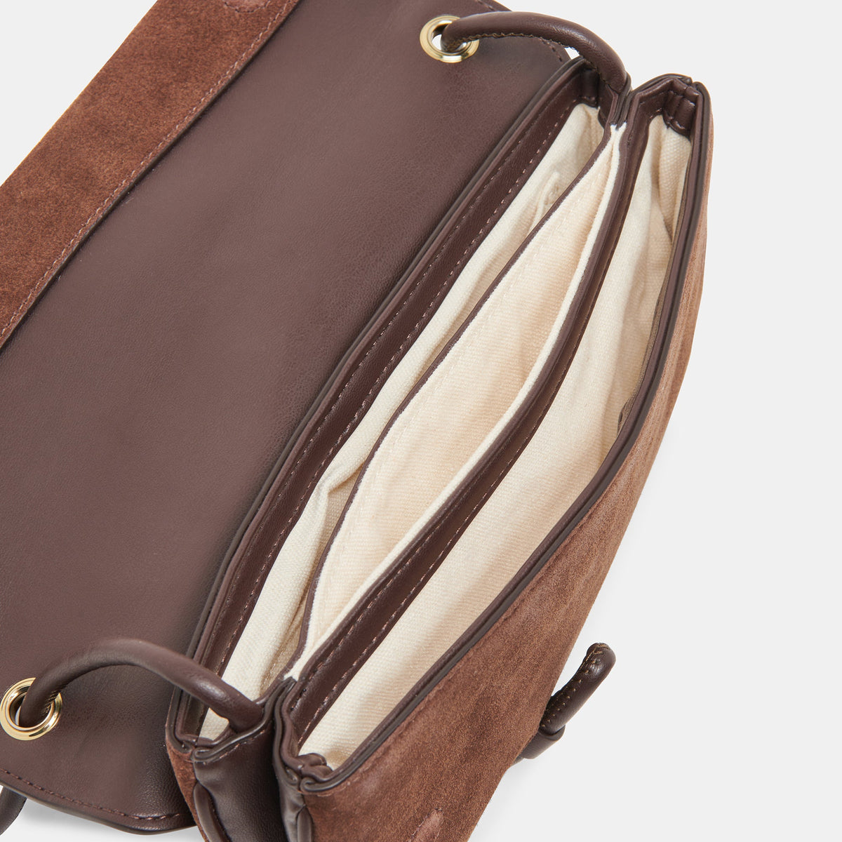 Alice Chocolate Suede Shoulder Bag | Dolce Vita