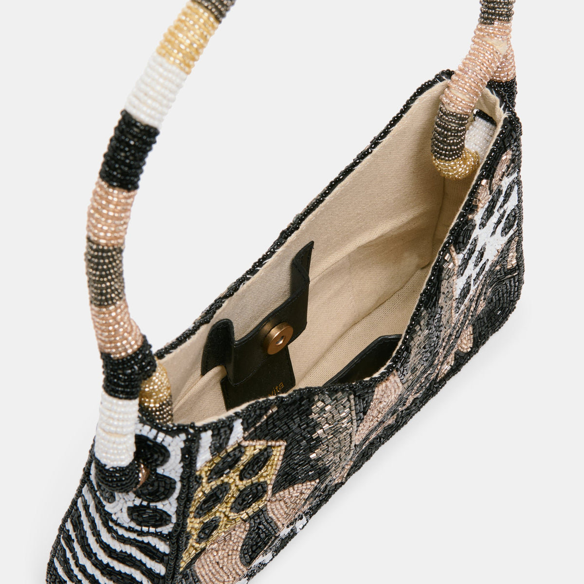 Amelia Dark Multi Beaded Shoulder Bag | Dolce Vita