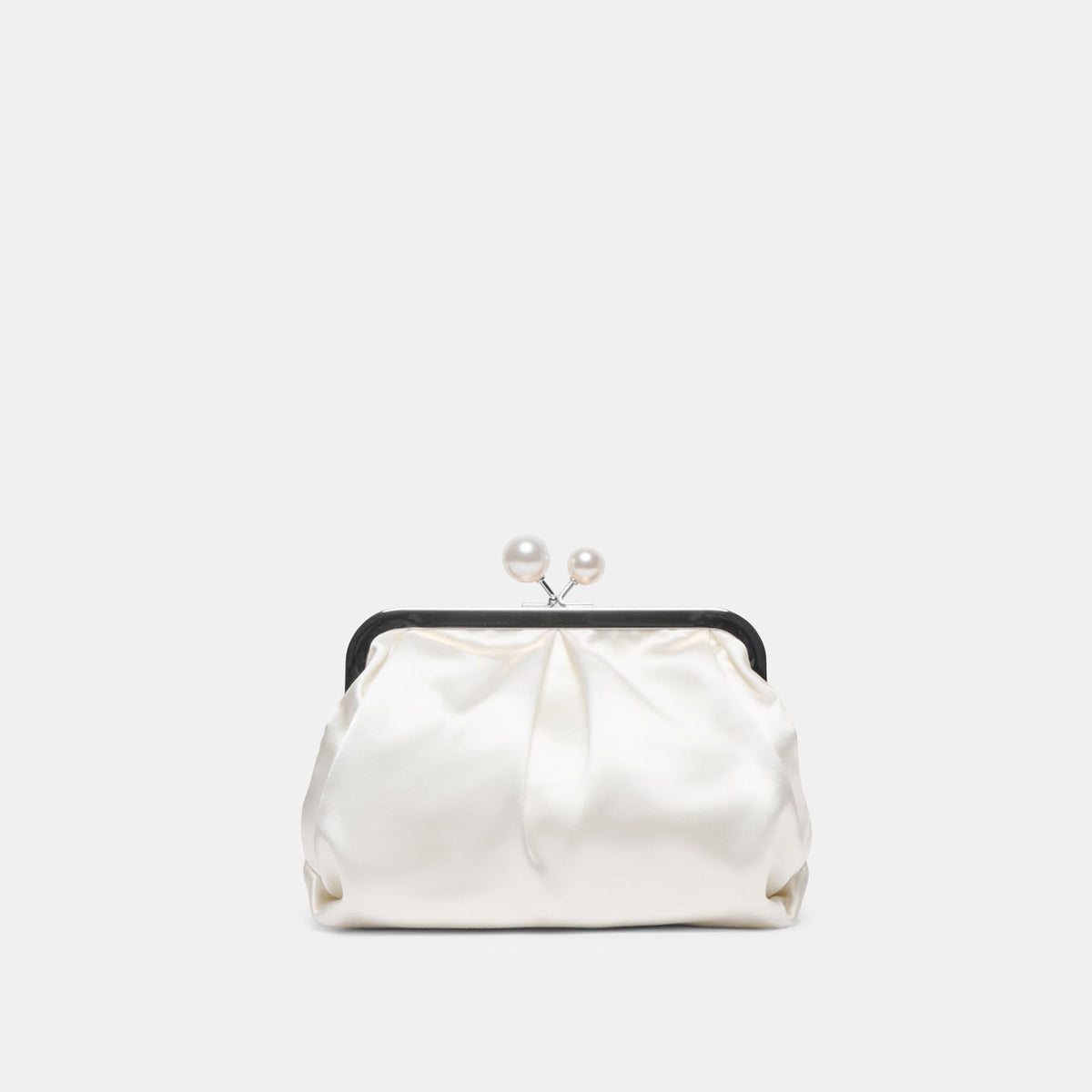 Kendall White Satin Clutch | Dolce Vita