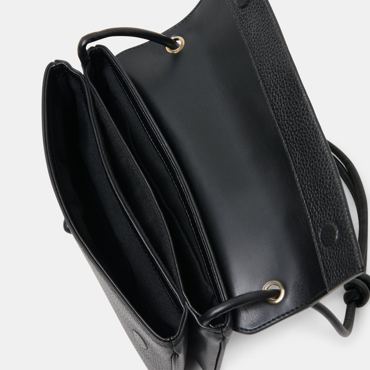 ALICE Black Leather Shoulder Bag | Dolce Vita