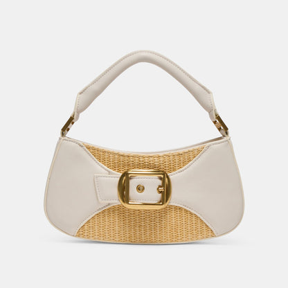 Nuala Raffia White Stella Handbag | Dolce Vita